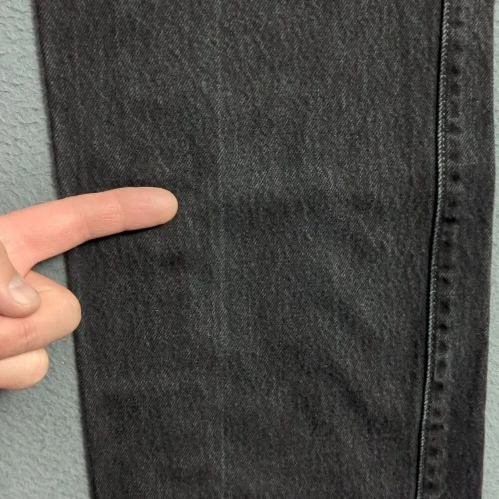 Levi's Jeans Men's 35x32 Fits 32x29 Black 501 Straight Button Fly Classic Fit